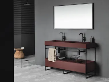 CODE MONO 04 - Floor-standing vanity unit _ Arbi Arredobagno